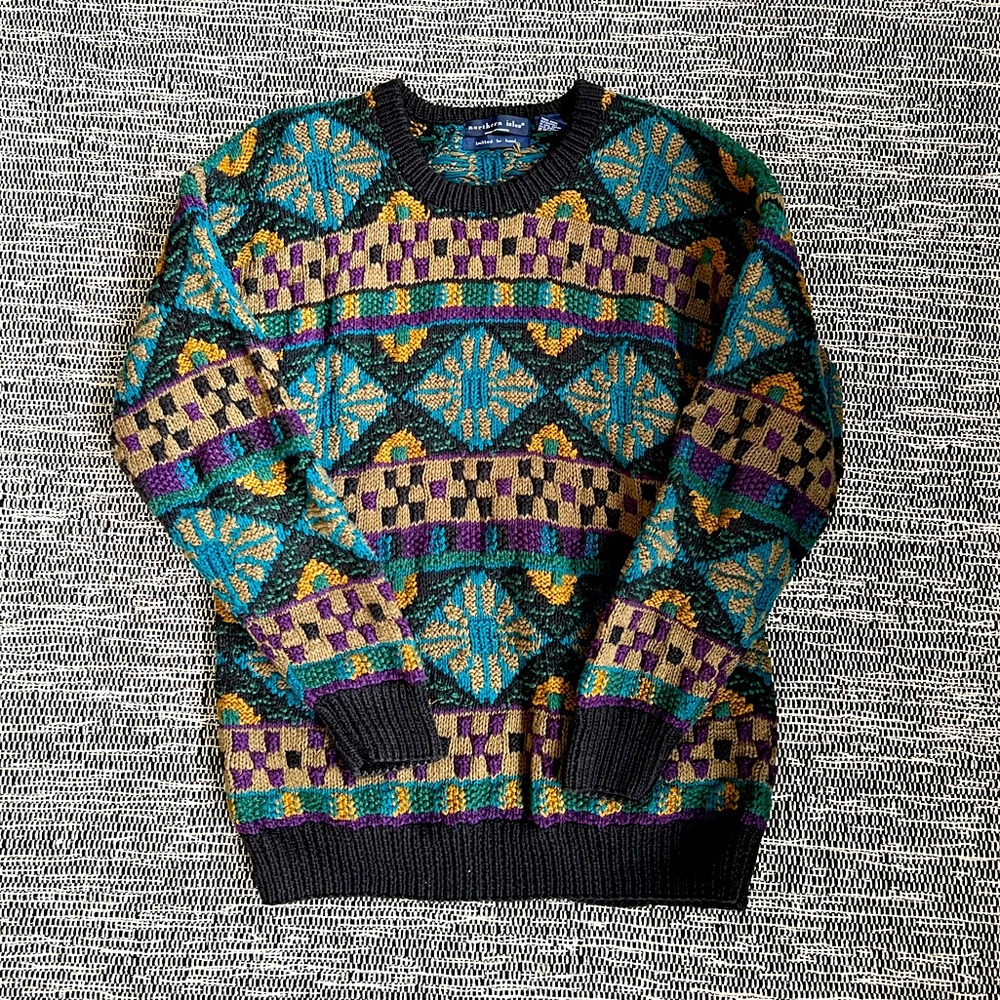 Hand stitched wool sweater